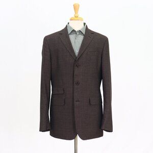 Banana Republic 44L Brown Striped 3-Button Sport Coat Blazer Jacket T332